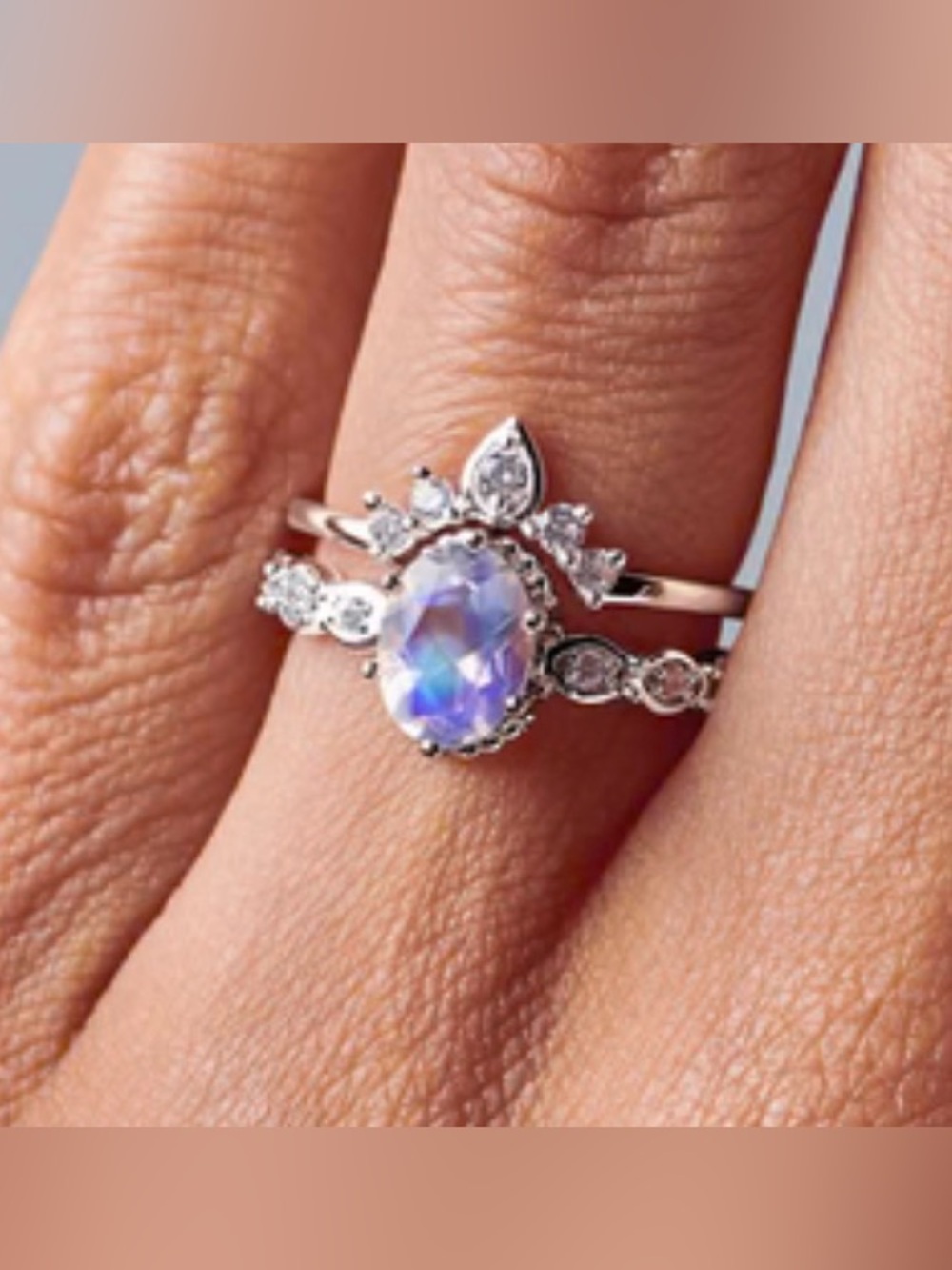 14k Gold Moonstone Diamond Rings (trades/offers welcome) $2195 Value